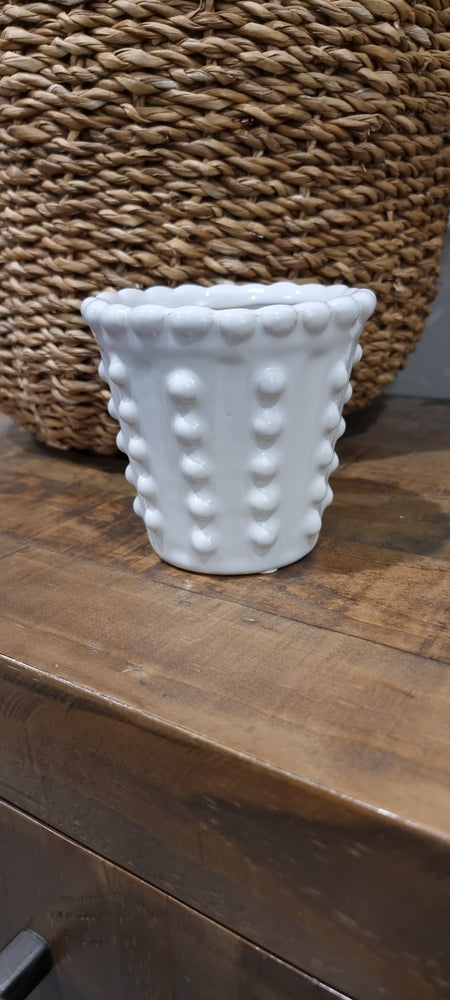 Amelia Ceramic Pot - White