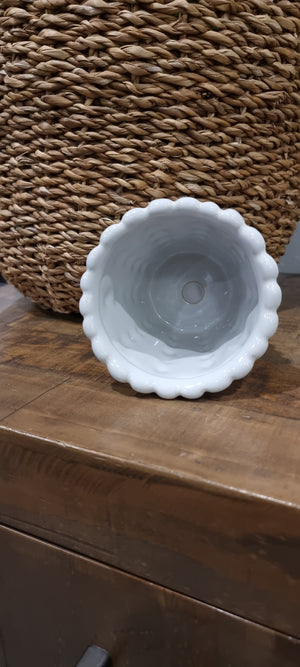 Amelia Ceramic Pot - White