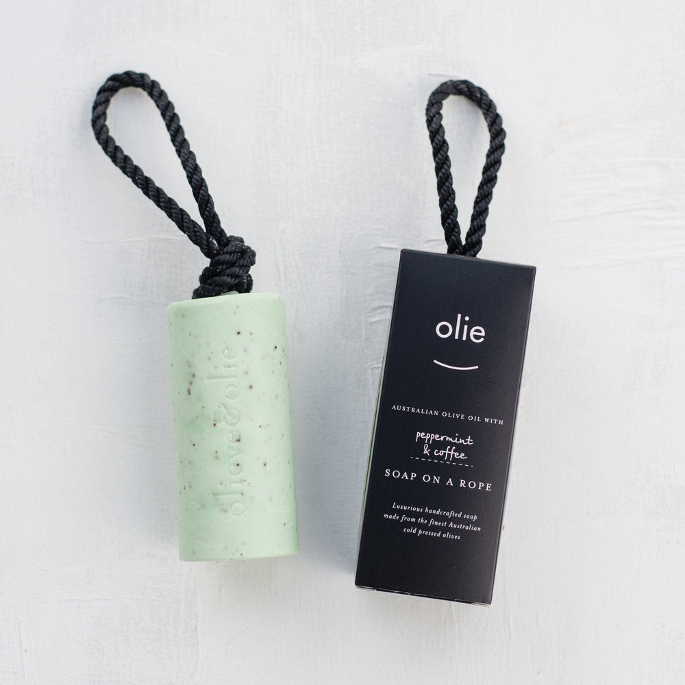 Olieve & Olie Soap on a Rope - Peppermint & Coffee