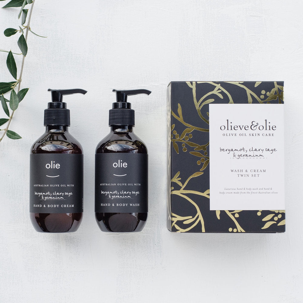 Wash & Cream Twin Set - Bergamot, Clary Sage & Geranium