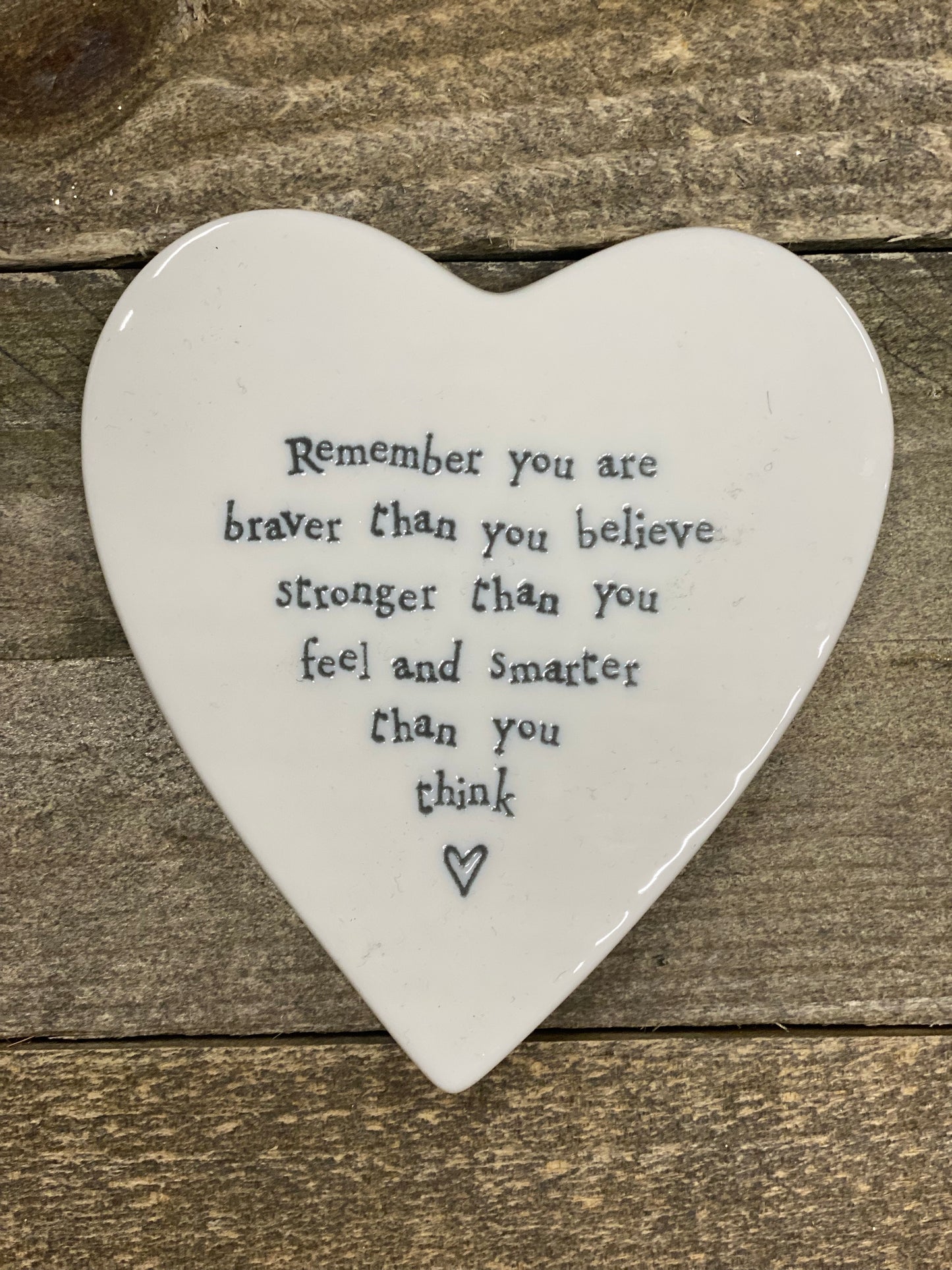 Quote Heart Coaster - Brave