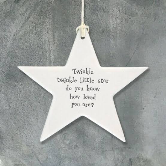 Hanging Star Quote - Twinkle