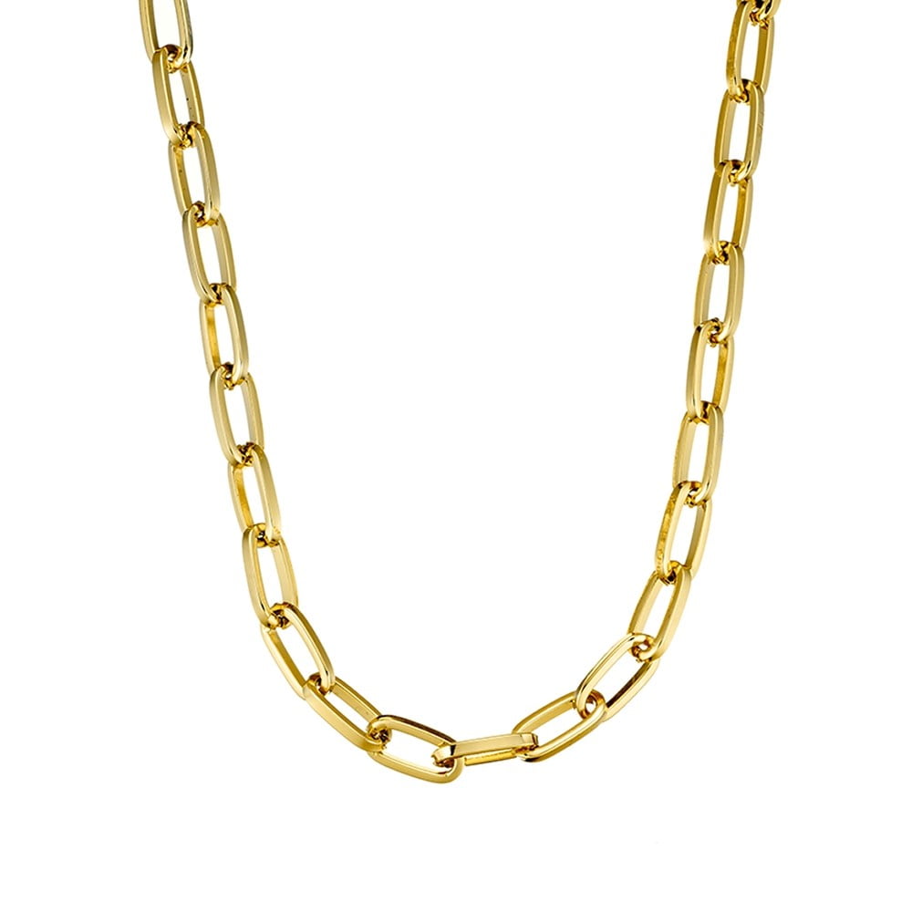 
            
                Load image into Gallery viewer, Allure Elongated Link Necklace - Gold
            
        