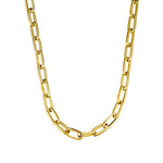 Allure Elongated Link Necklace - Gold
