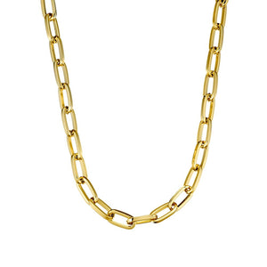 Allure Elongated Link Necklace - Gold