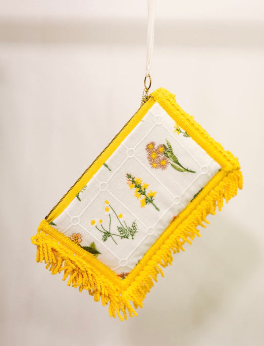 Emily Lovelock - White Floral Pouchette