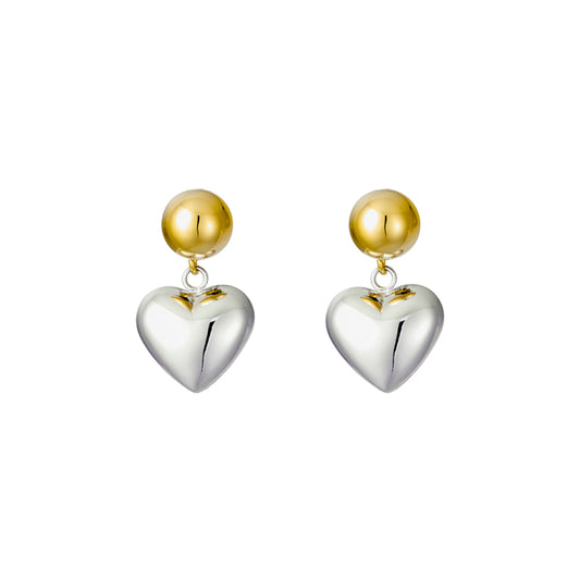 Allure Two Tone Heart Earring