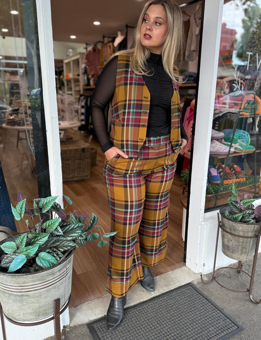 King Louie - Federica Cuff Pants - Caroll Check