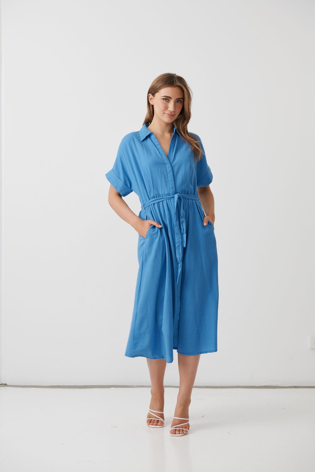 Holmes & Fallon Pocket Dress - Blue