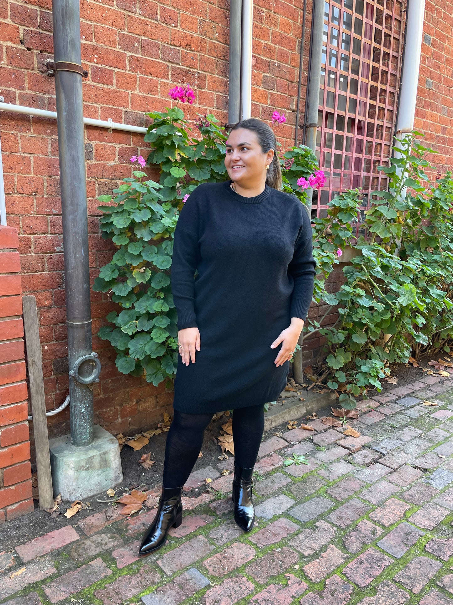 The Winter Knit Dress - Black