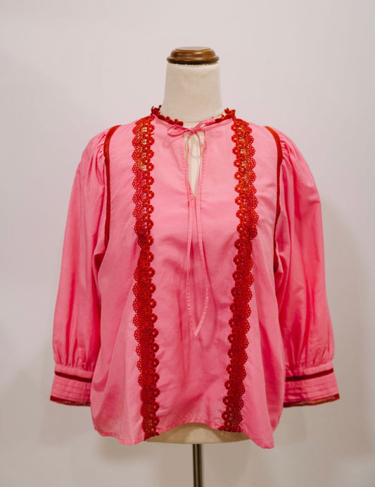 Emily Love Lock Anya Blouse Thrift Pink