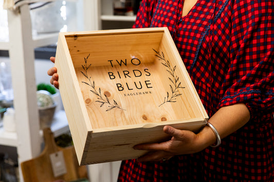 Two Birds Blue Gift Box