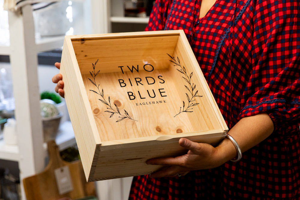 Two Birds Blue Gift Box