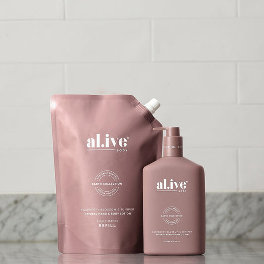 Alive Body Raspberry Blossom & Juniper Natural Hand and Body Lotion Refill