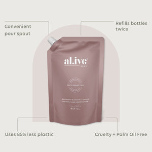 Alive Body Raspberry Blossom & Juniper Natural Hand and Body Lotion Refill