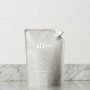 
            
                Load image into Gallery viewer, Alive Body Sea Cotton &amp;amp; Coconut Natural Hand and Body Lotion Refill
            
        