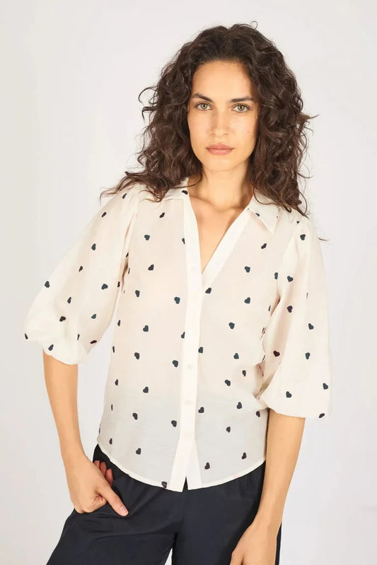 Charlie Shirt - Navy Hearts