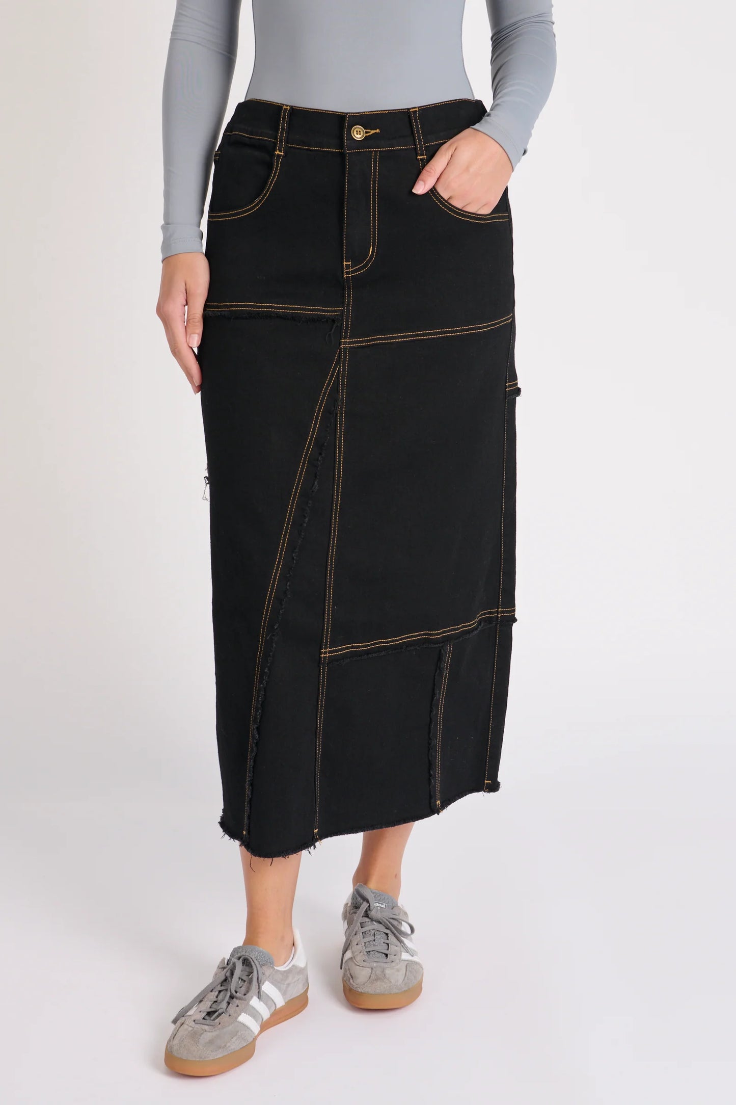Contrast Stitch Skirt
