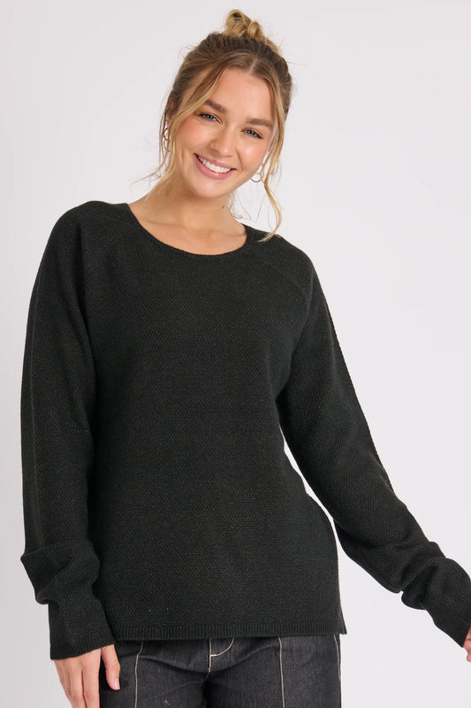 Raglan Knit- Black