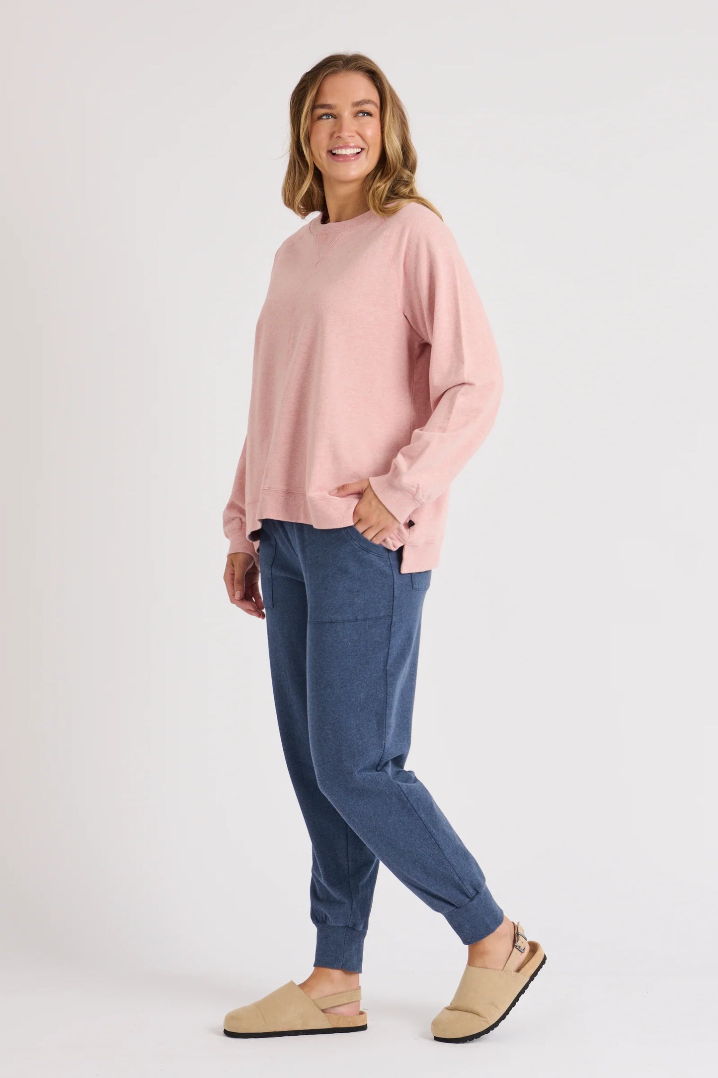 Drop Side Jumper - Rose