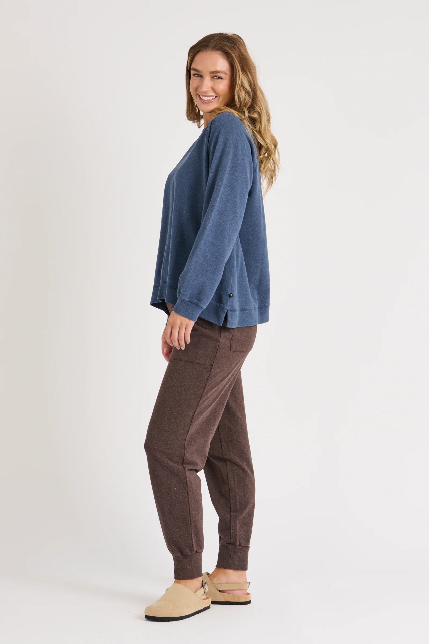 Drop Side Jumper- Navy