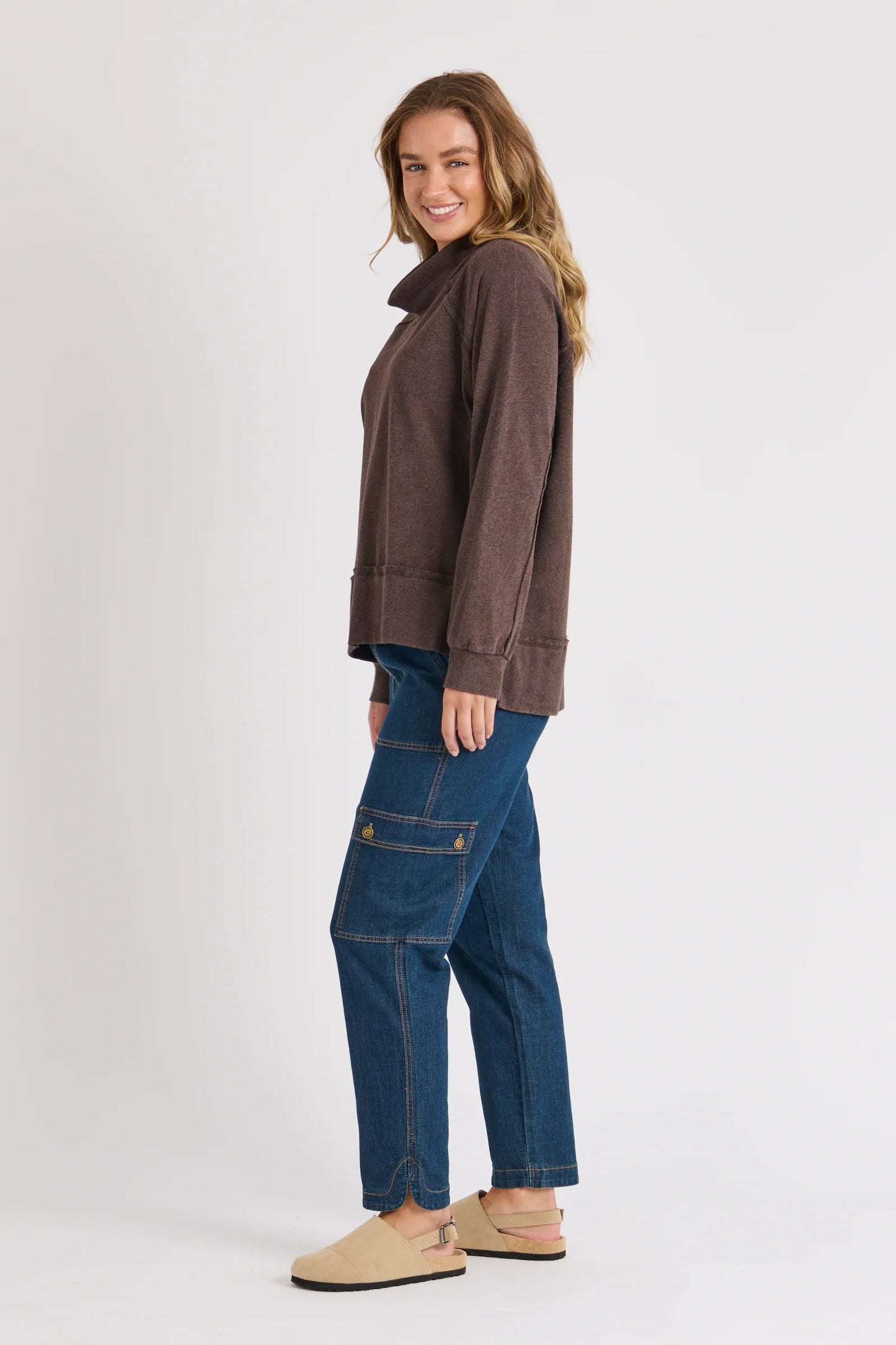 Roll Neck Jumper- Chocolate