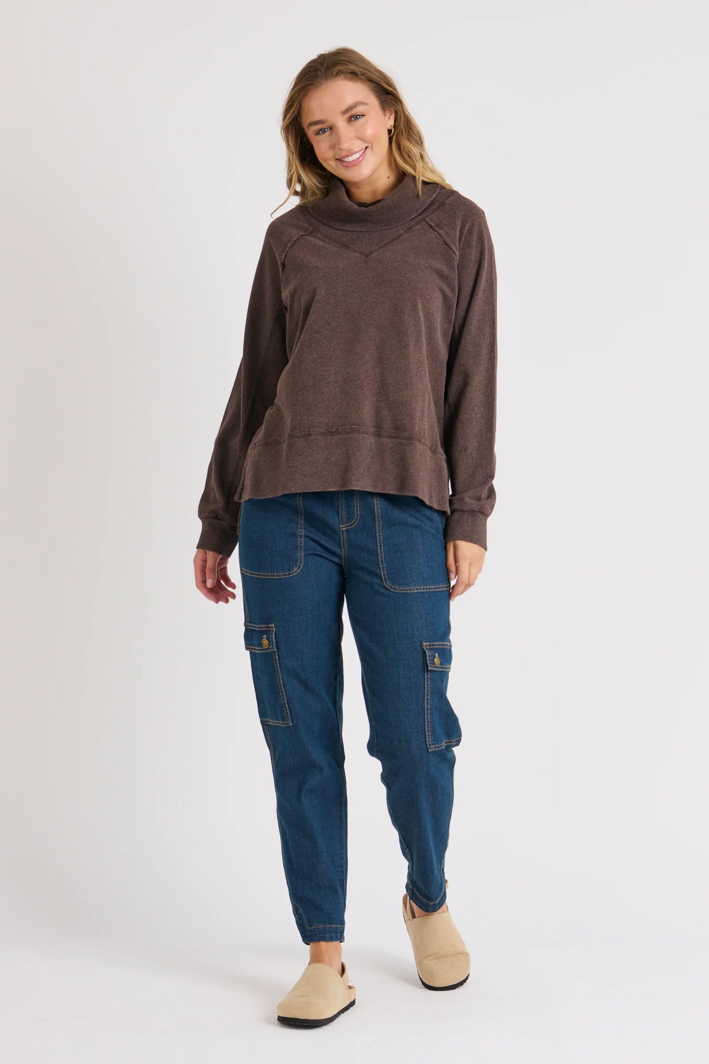 Roll Neck Jumper- Chocolate