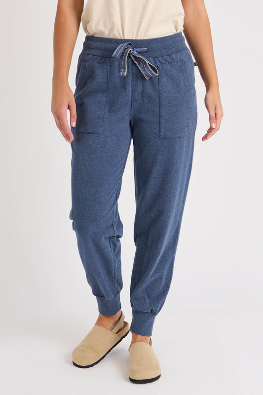Panel Detail Pant- Navy