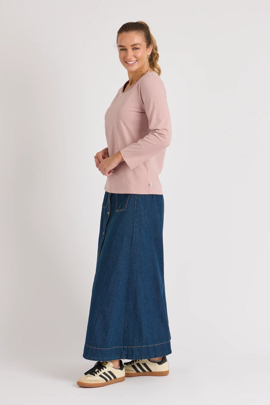 Scoop Neck Top - Rose
