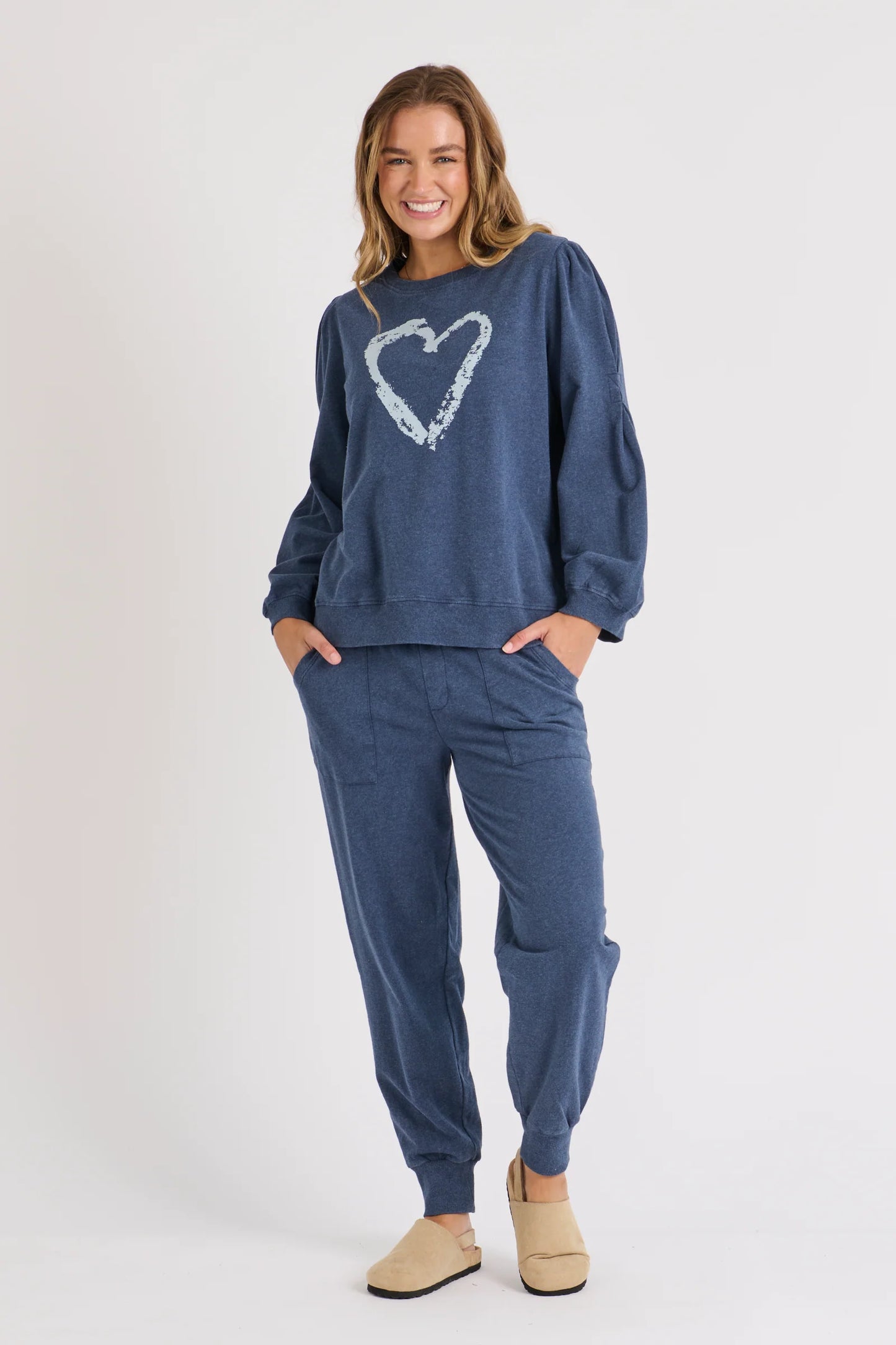 Heart Jumper- Navy