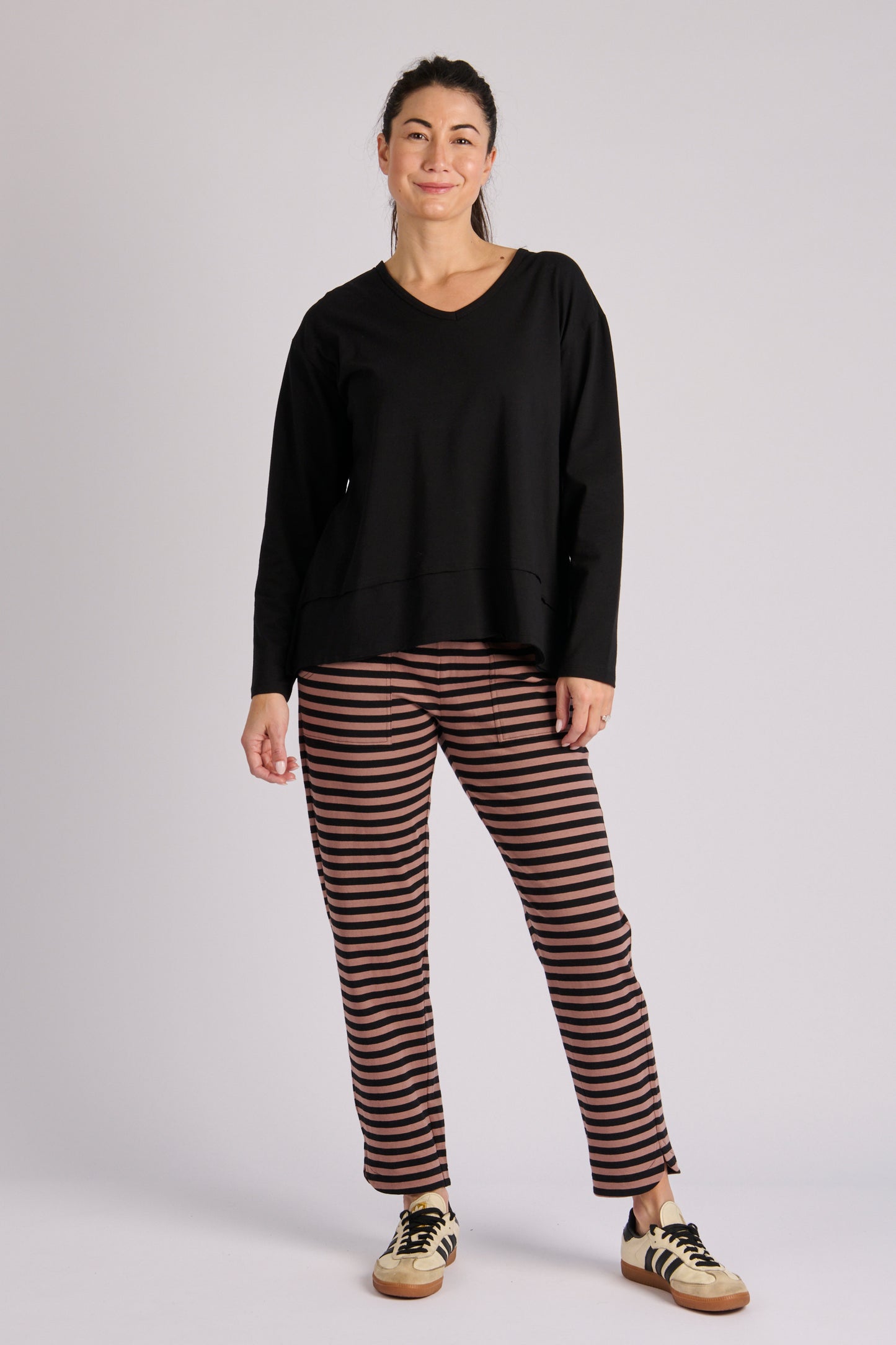 Step Hem Top - Black