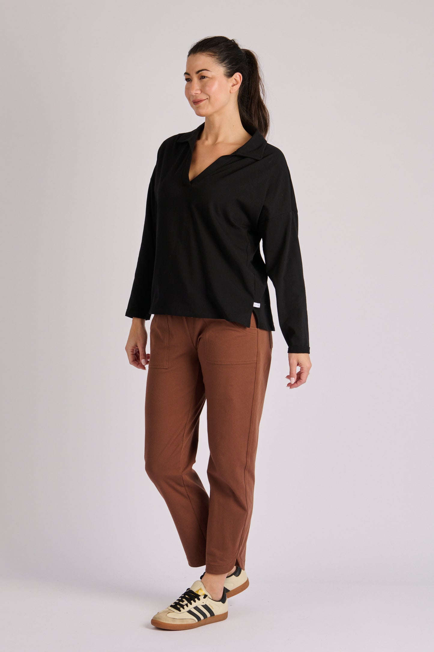 Collared Top- Black