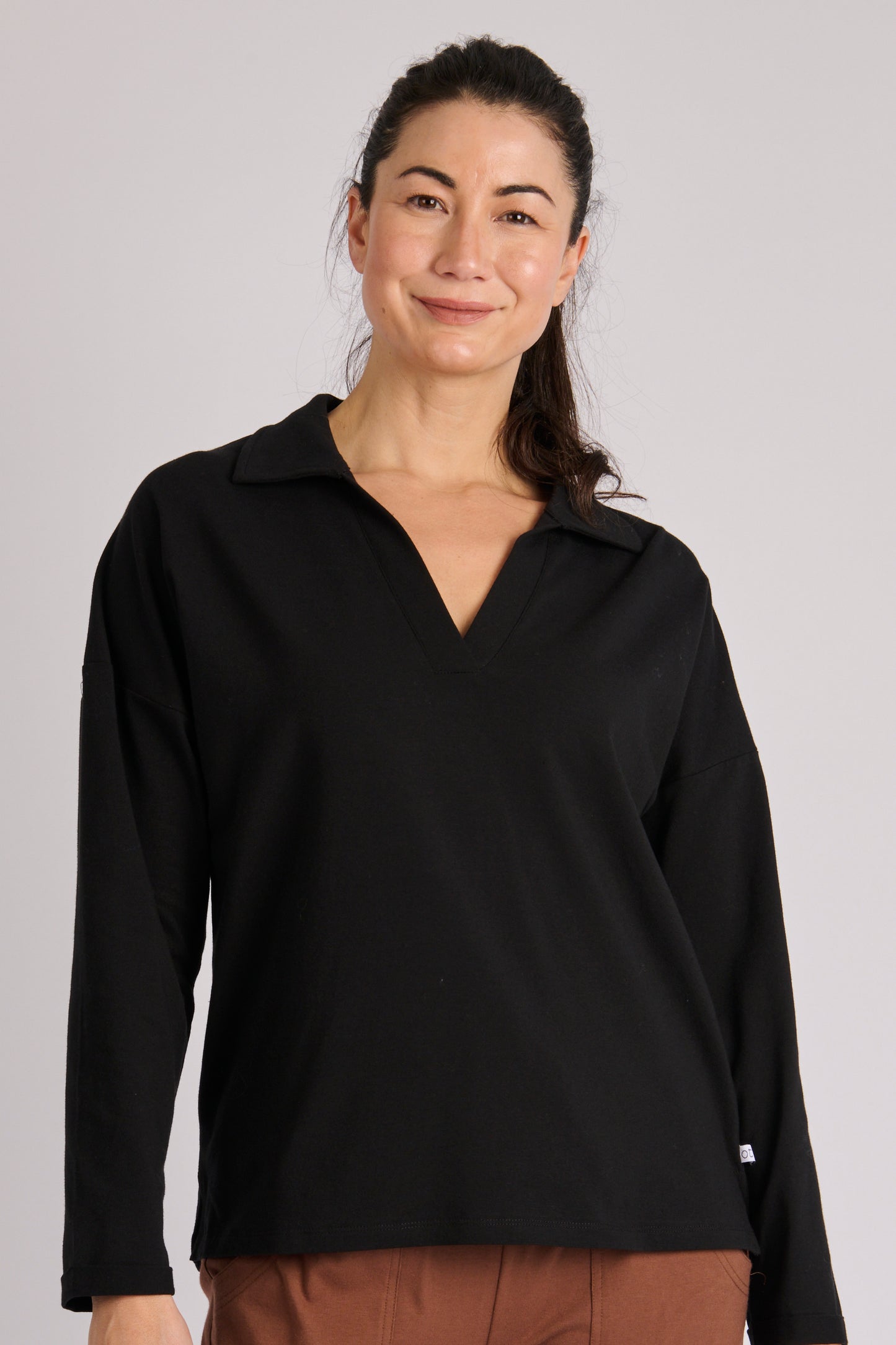 Collared Top- Black