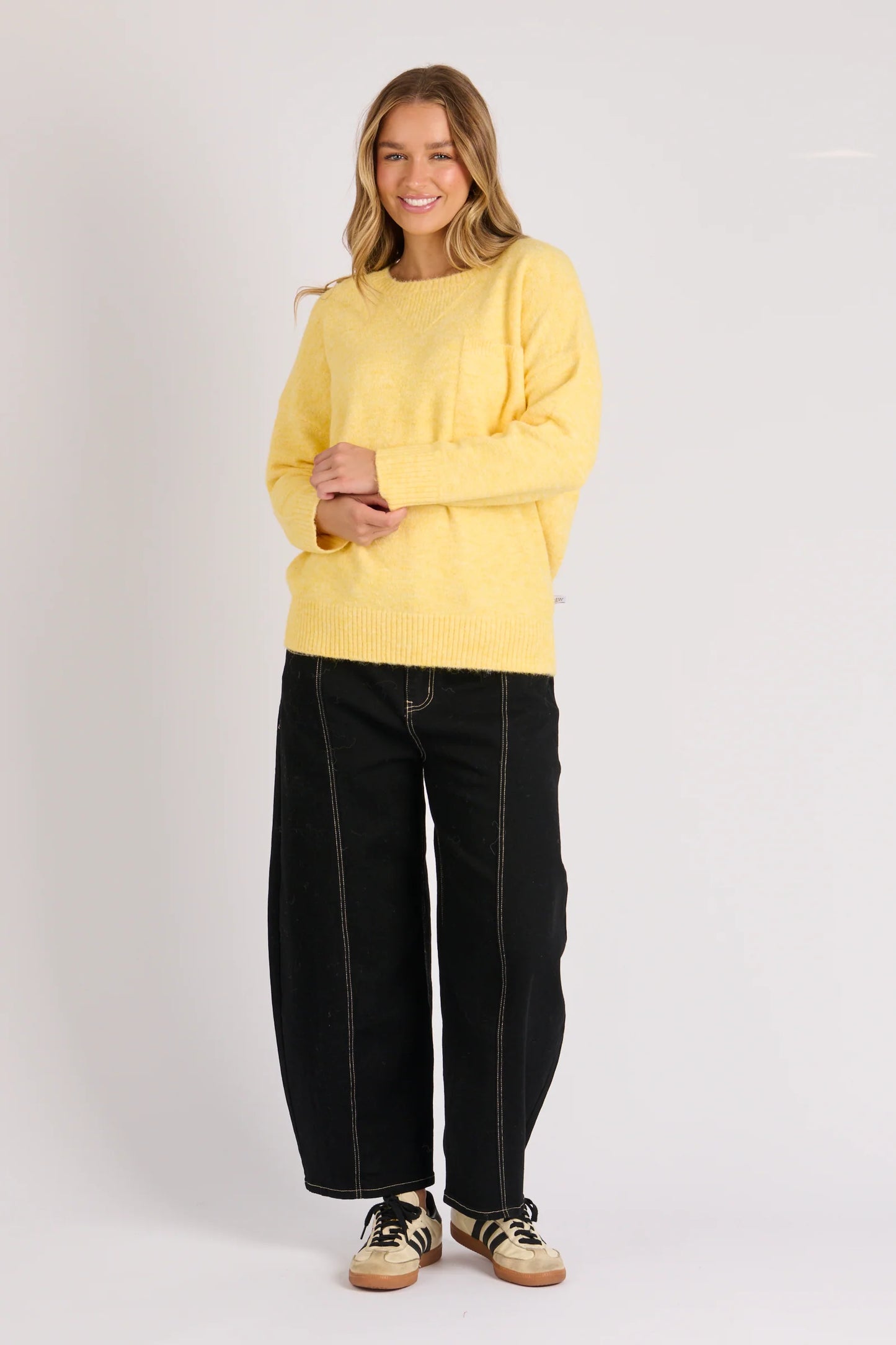 Pocket Detail Jumper - Lemon
