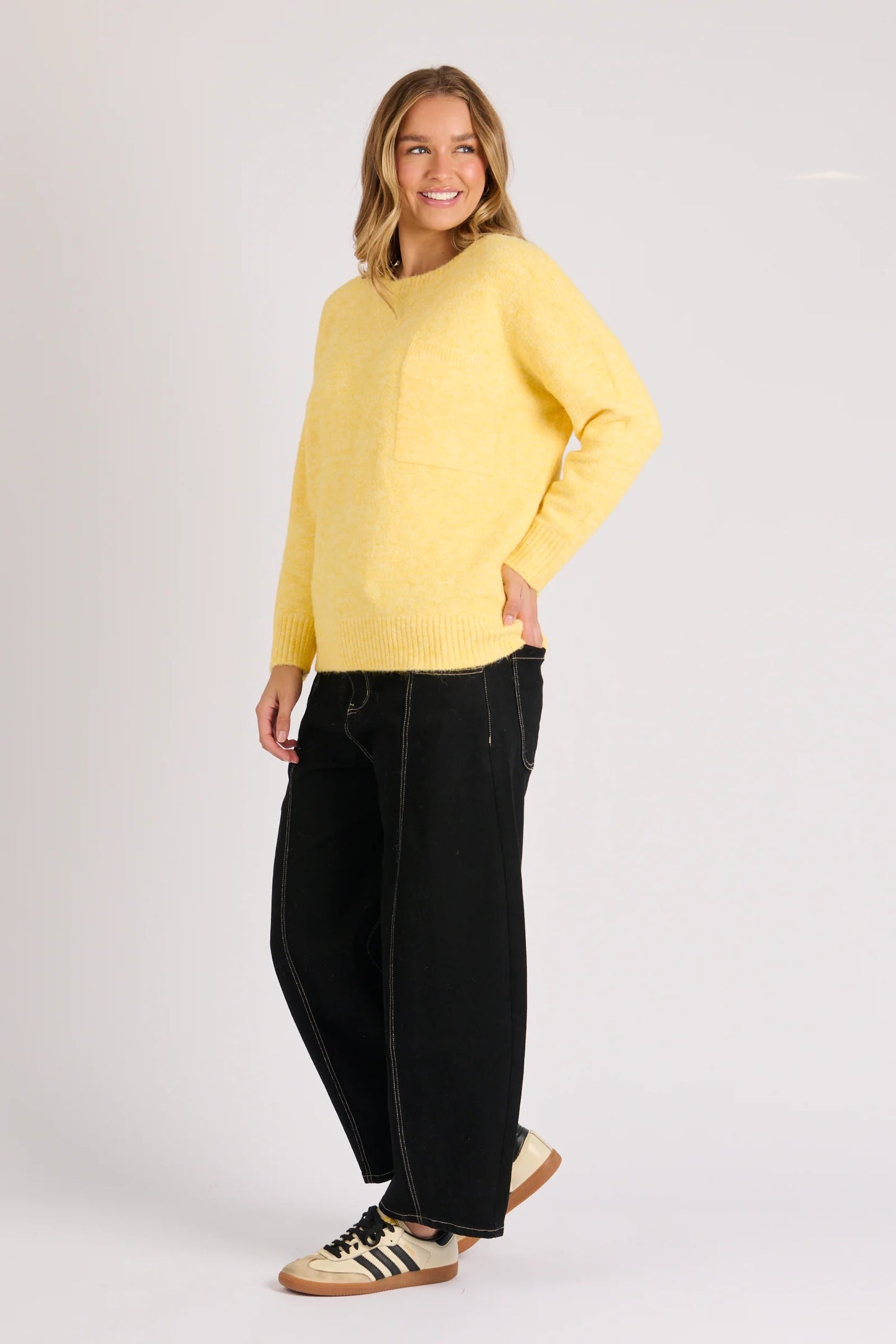 Pocket Detail Jumper - Lemon