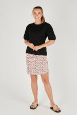 Puff Sleeve Tee - Black