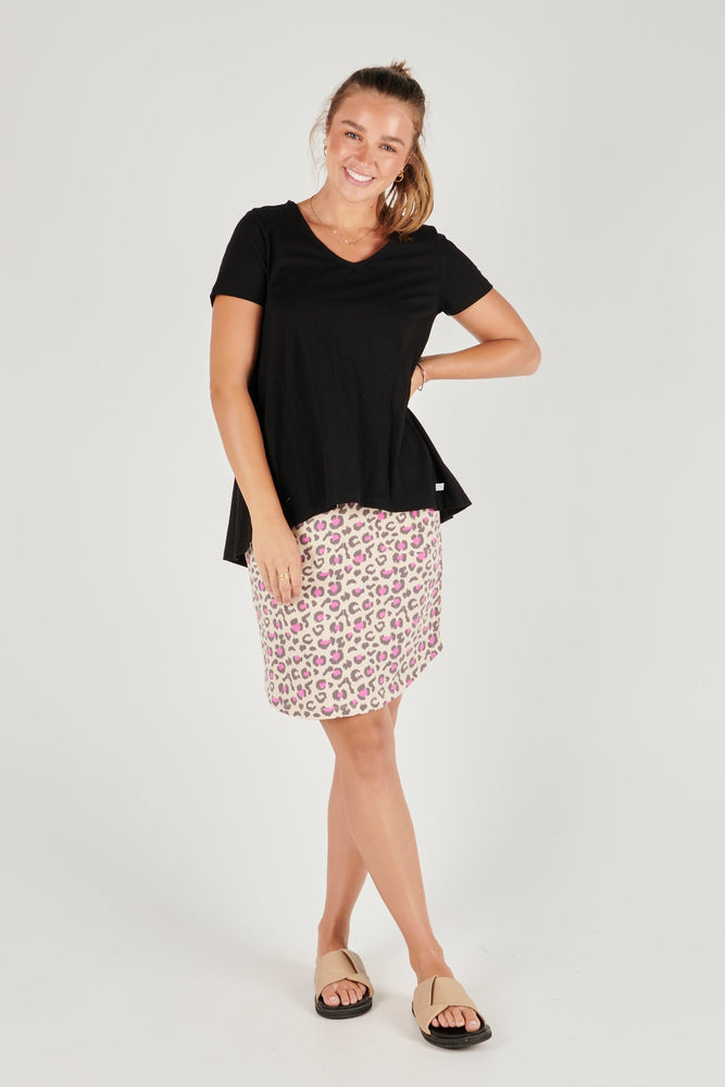 Puff Sleeve Tee - Black