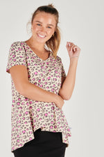 Drop Back Tee - Animal Print