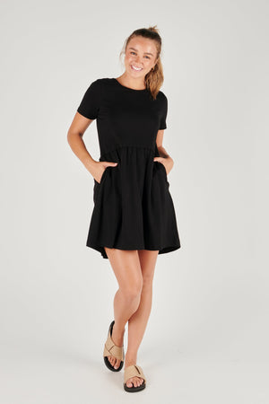 Drop Waist Dress - Black