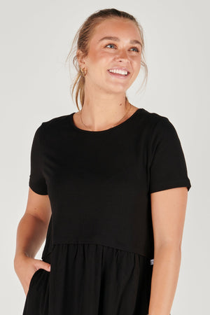 Drop Waist Dress - Black