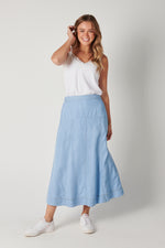 Maxi Skirt - Blue Chambray