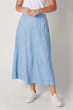 Maxi Skirt - Blue Chambray