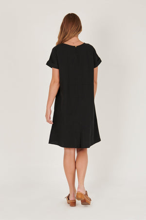 Panel Pocket Dress - Black
