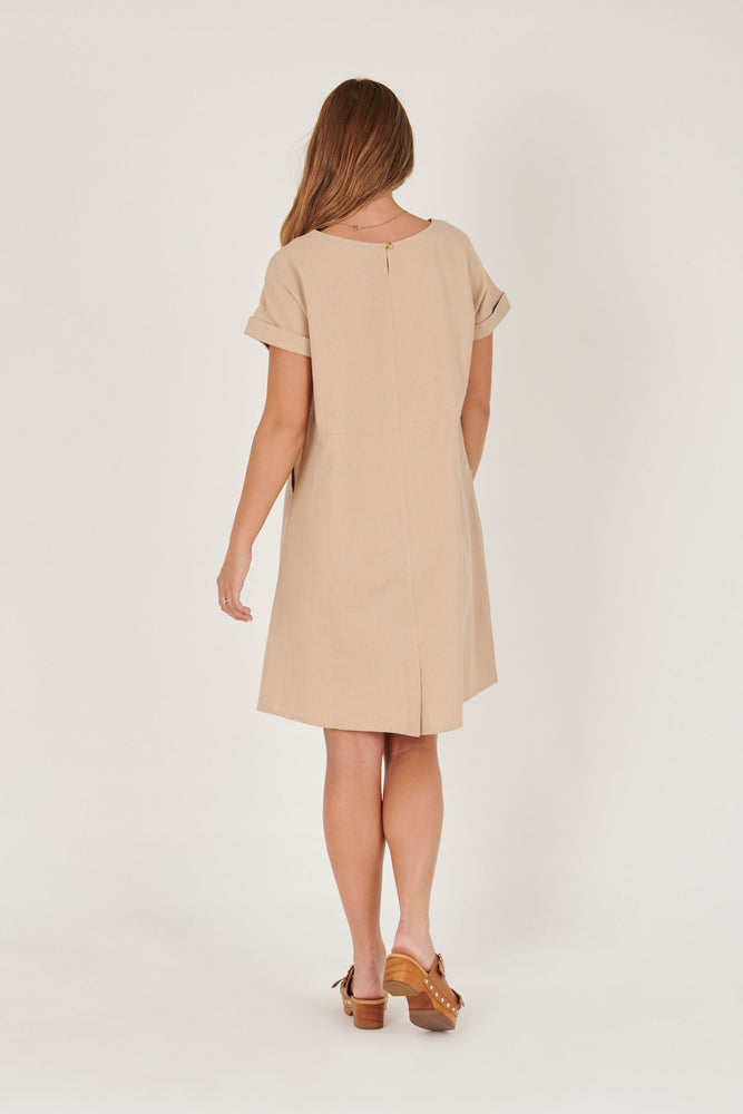 
            
                Load image into Gallery viewer, Panel Pocket Dress - Stone
            
        