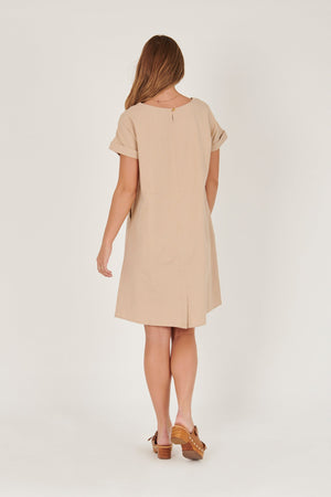 
            
                Load image into Gallery viewer, Panel Pocket Dress - Stone
            
        