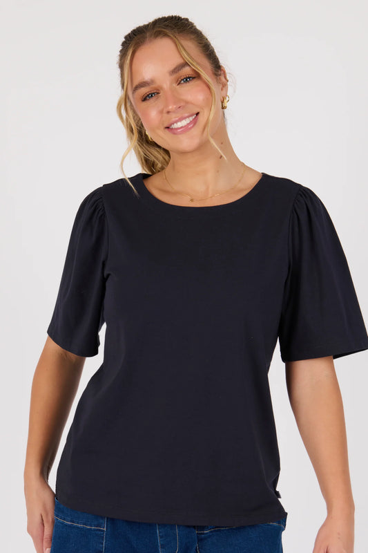 Flutter Tee- Blue Graphite