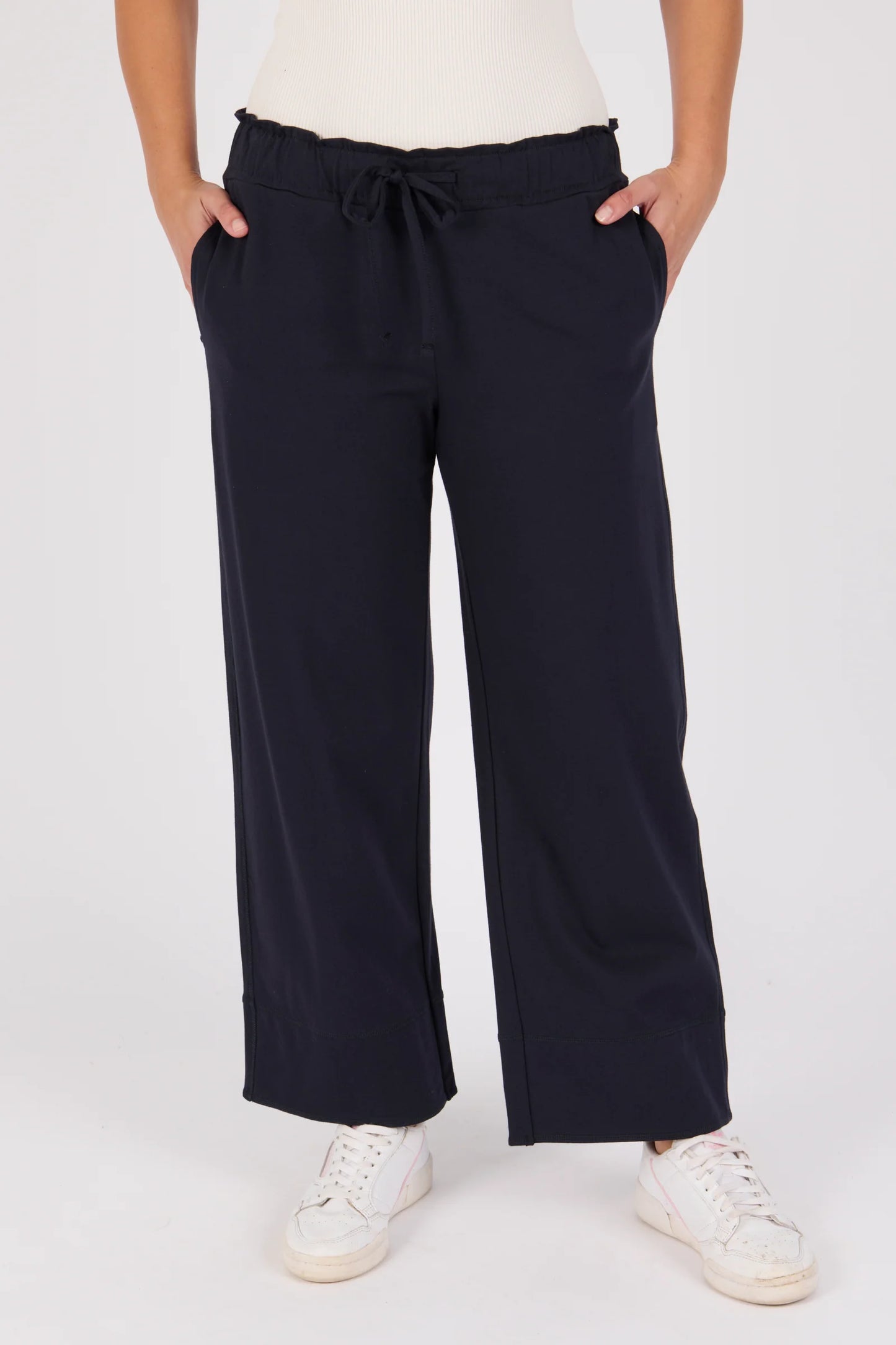 Cuff Detail Pant - Blue graphite
