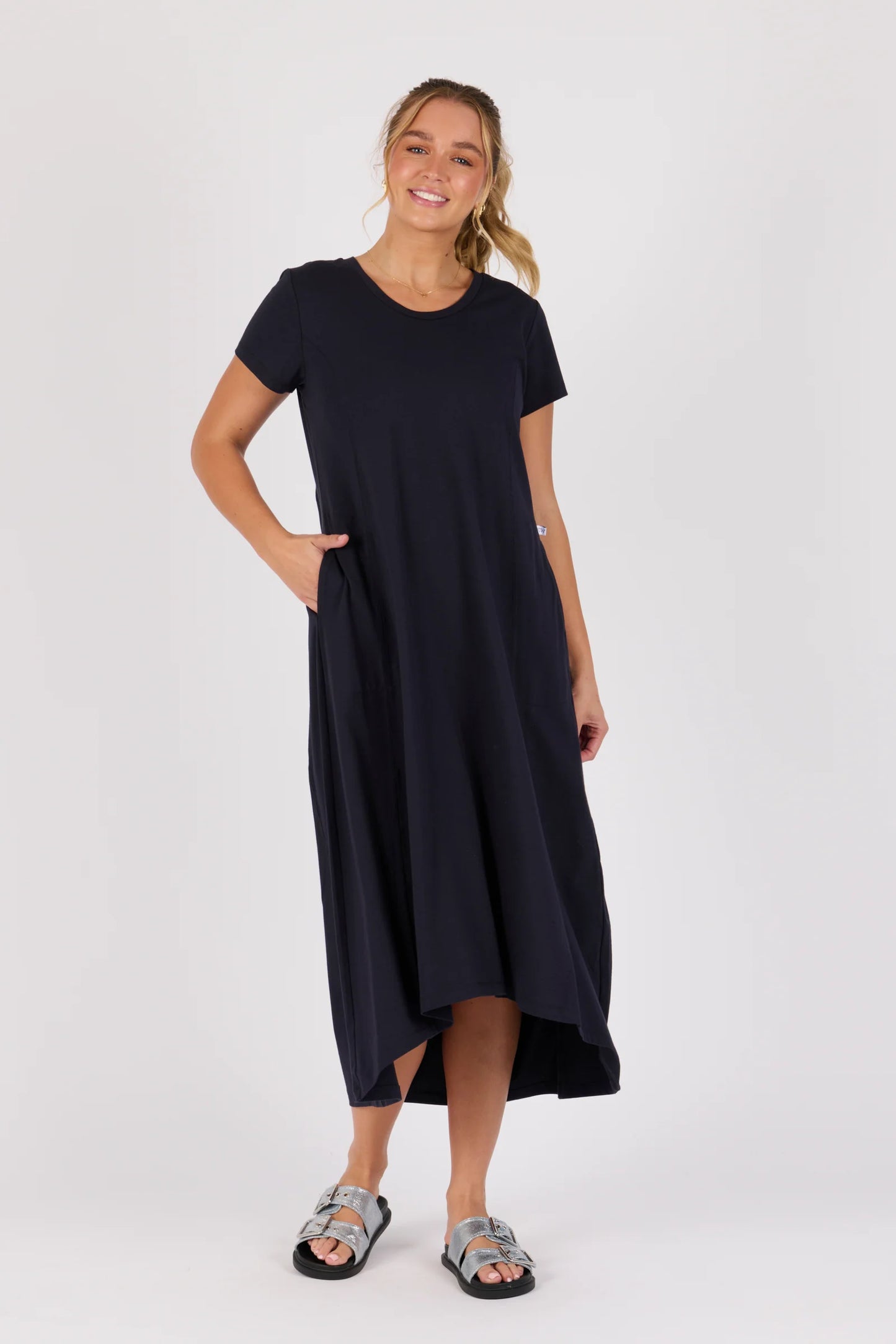 TShirt Maxi Dress - Blue Graphite
