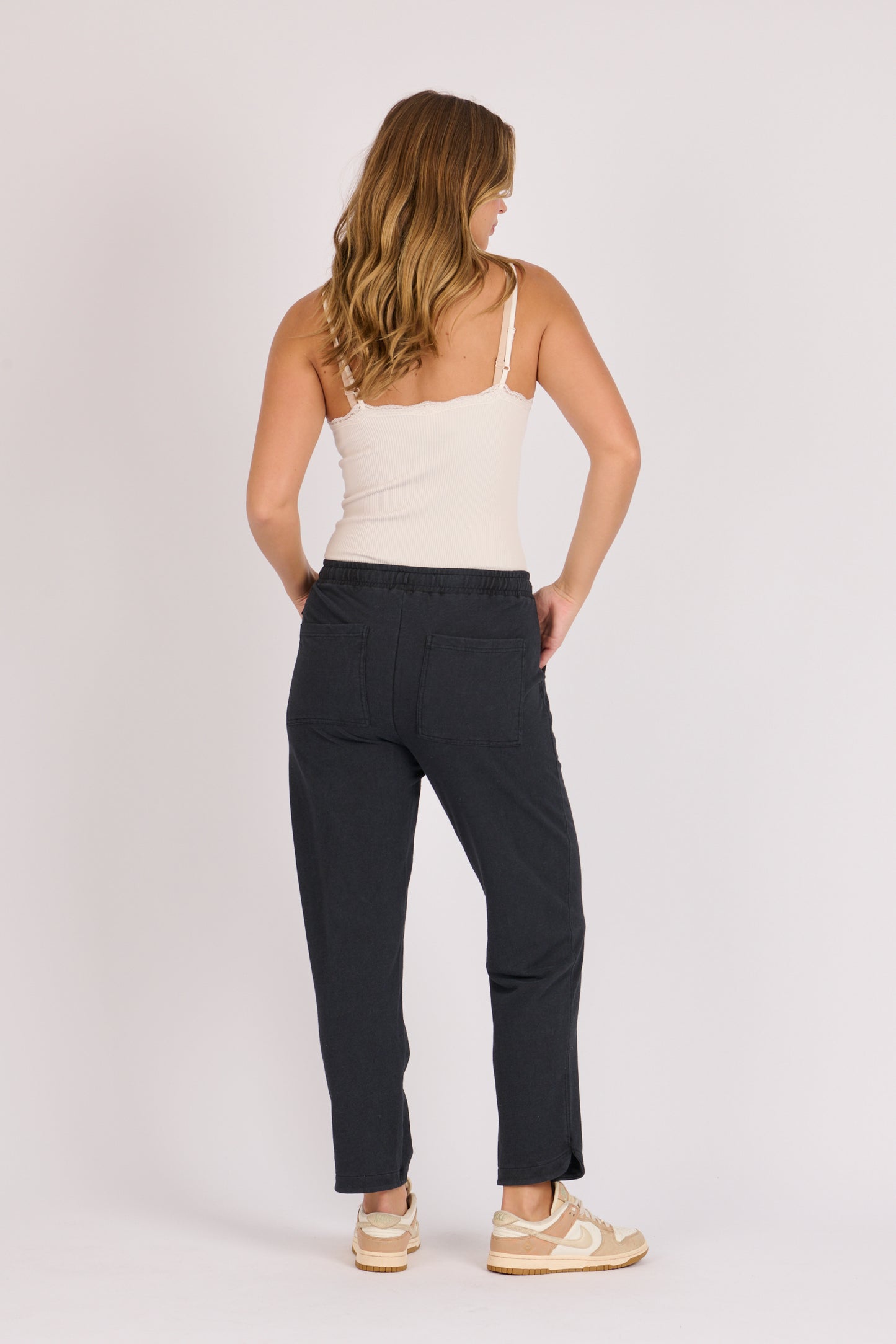 Curve Hem Trackies - Black