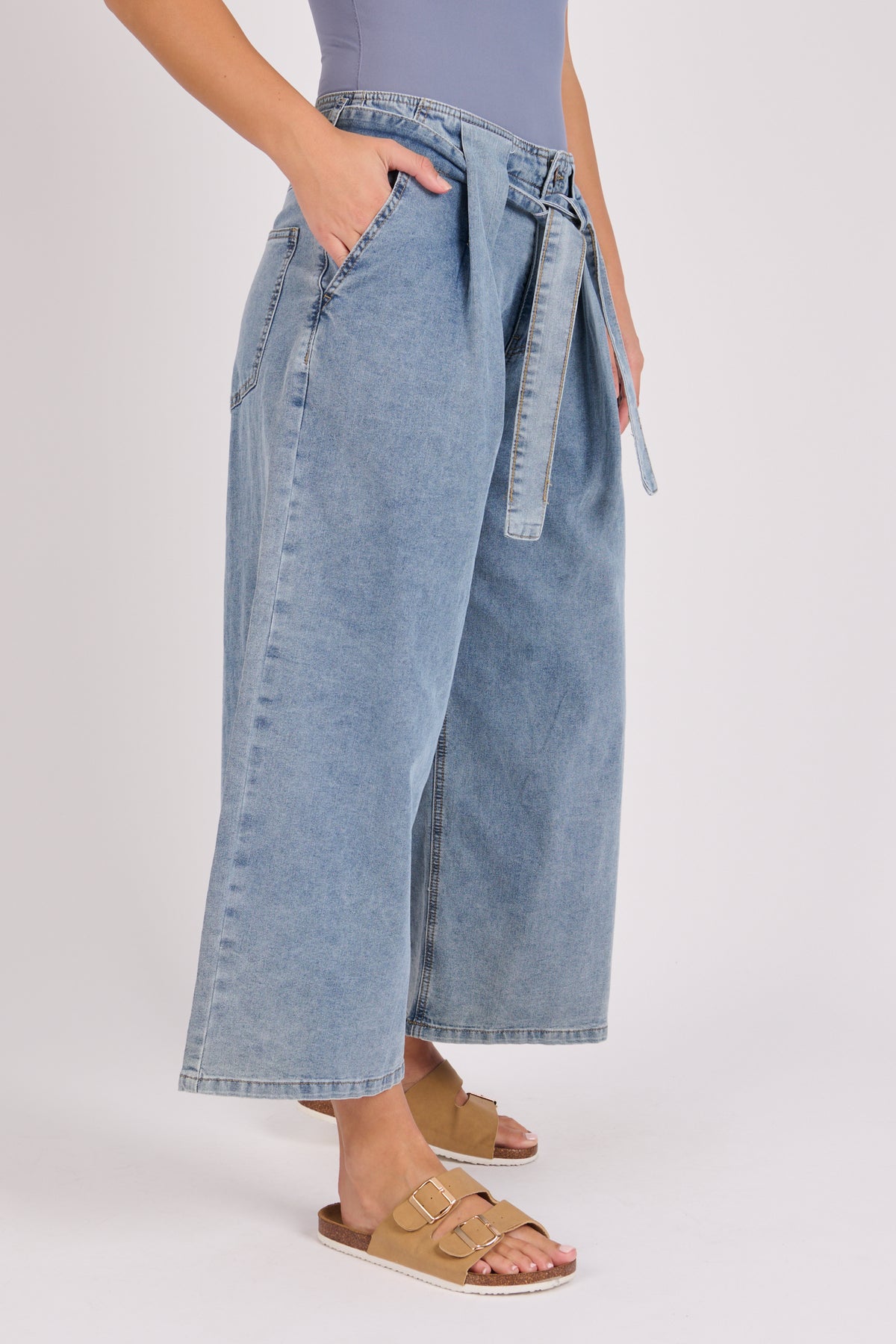 Mid Denim Culottes